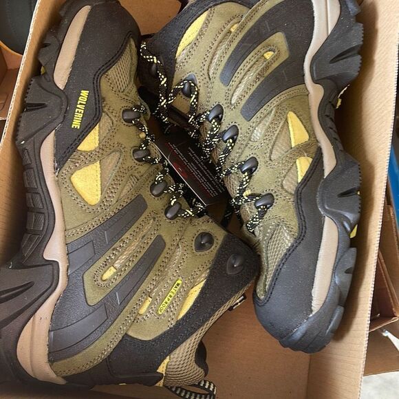 Wolverine Wilderness Mens Hiking Boots Shoes Waterproof W880232 Green Size 7.5 - Picture 3 of 6